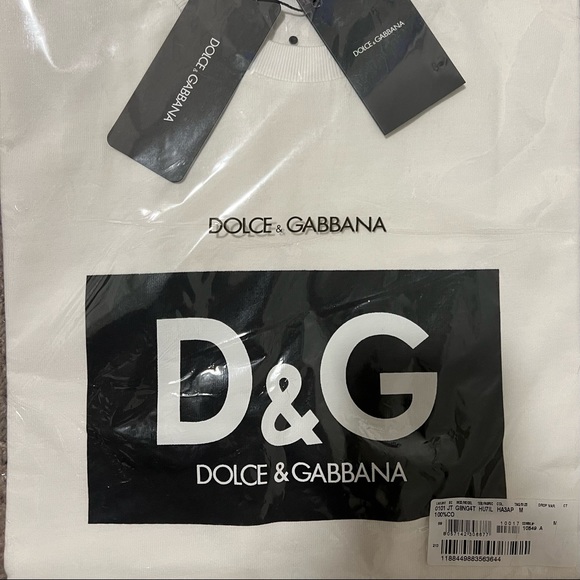 Dolce Gabbana Cotton t-shirt with d&g print M - Picture 10 of 11